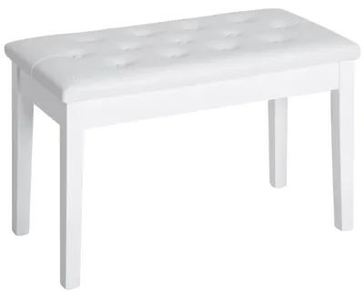 Obrázek produktu pro Klaviérní stolička, stylový design, praktický úložný prostor, bílá