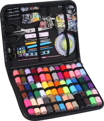 Image de Kit de couture avec boîte de rangement et accessoires