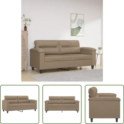 Produktbild von The Living Store 2-Sitzer-Sofa Cappuccino-Braun 140 cm Kunstleder