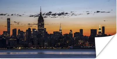 Produktbild von MuchoWow® Poster New York - Skyline - Amerika 40x20 cm - Poster für die Wand - Poster Schlafzimmer