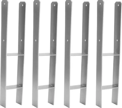 Produktbild von Hengda 6x H-Anker Pfostenanker H-Anker H-Pfostenanker Pfostenträger Pfostenhalter 141mm 600MM