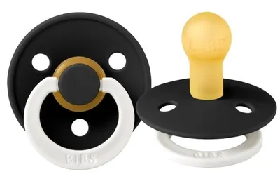 Image de Sucette BIBS en caoutchouc, noire, phosphorescente, pour bébés de 0 mois et plus
