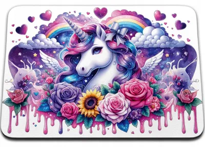 Zdjęcie produktu dla PODKŁADKA POD MYSZKĘ 36 x 29 - JEDNOROŻEC UNICORN KOŃ