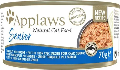 Obrázek produktu pro Applaws Senior cat tuňák a sardinky v plechovce 70g