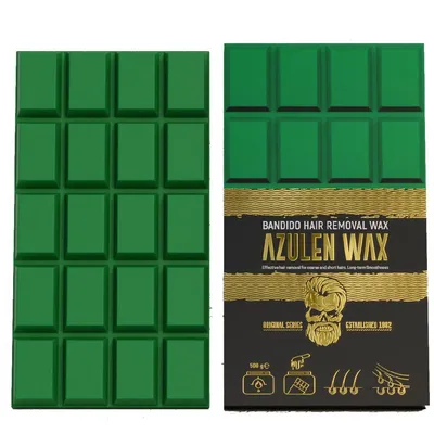 Produktbild von Bandido Hair Removal Wax Heißwachs Schokoladenform 500g Azulen