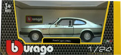 Obrázok produktu pre Bburago 18-21093 Ford Capri (1982), model auta v zelenej farbe, mierka 1:24, kov s plastovými dielmi, zberateľská edícia