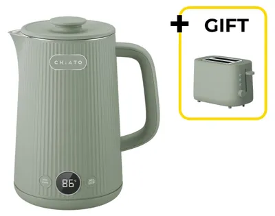 Obrázok produktu pre Elektrická kanvica CHiATO heatPLAY Groove, objem 1,7 L – svetlo zelená