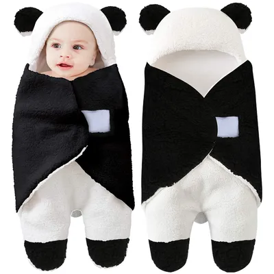 Produktbild von Baby Wickeldecke,Mit Kapuze neugeborene empfangende Decke,Baby Schlafsack weich Pucksack Baby Swaddle Blanket für Säugling Baby Mädchen Junge Baby Pucktuch Neugeborene Kapuze Schlafsack 0-6 Monate