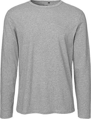 Produktbild von Neutral O61050 | Herren Long Sleeve T-Shirt / 100% Fairtrade-Baumwolle - Farbe: Sports Grey - Größe: L