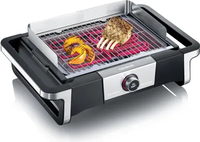 Produktbild von Severin PG 8114 DigitalBOOST Stolný elektrický gril čierny, strieborný 3000 W SEVERIN Farba výrobku: Čierna, strieborná, Typ: Gril, Tvar: Stolný, Materiál tela: Nerezová oceľ, Celkový výkon: 3000 W, Nastaviteľný termostat: Áno, Kolieska: Nie, Typ hornej plochy: Gril, Poklop: Nie, Zdroj tepla: Elektrický, Tvar varnej zóny: Obdĺžnikový, Nohy: Nie