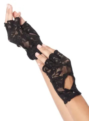 Produktbild von Fingerlose Spitzenhandschuhe - Fasching Karneval Kostüm