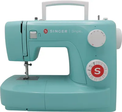 Produktbild von SINGER Simple 3223G, Türkis, Halbautomatische Nähmaschine, Nähen, 4 Step, Drehregler, Zickzack-Fuß