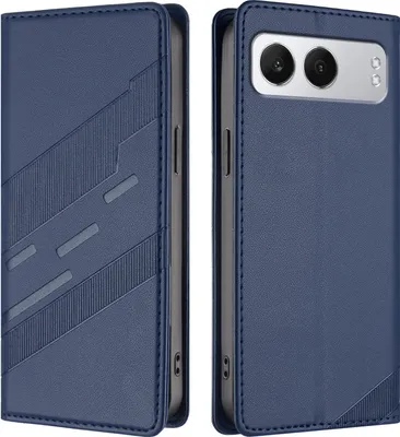 Produktbild von Hülle für OnePlus Nord 4, Kunstleder Brieftaschen Handyhülle mit Kartenfach und Standfunktion Blau