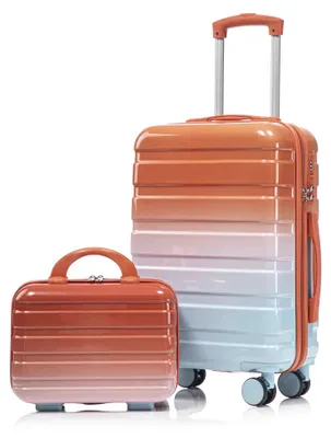 Productafbeelding van Spinner koffer set, 360° wielen, cijferslot, rood - 2 stuks