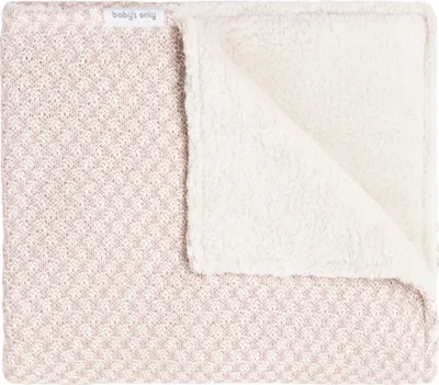 Produktbild von Baby's Only Gitterbettdecke teddyfutter Happiness - Alt Rosa/Ecru - 100x135 cm