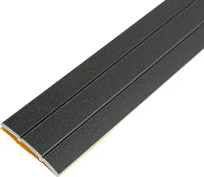 Produktbild von 38mm Aluminiumprofil Übergangsprofil Aluminium, 2 Rillen, selbstklebend, ANTHRAZIT METALLIC, Länge 1m, Breite 38mm, Germany, Übergangsschiene Aluminium eloxiert, Übergangsleiste, Aluminiumprofile