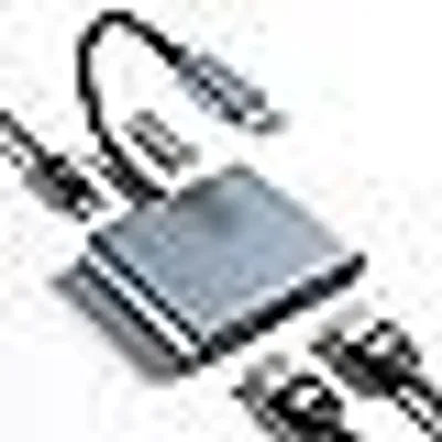Produktbild von HDMI Splitter 1 in 2 Out Extended Display, USB C auf HDMI Adapter Dual Monitor, HDTV Docking Station 2 Monitore, 2 Bildschirme mit Laptop verbinden, 2 Monitore an Laptop anschließen