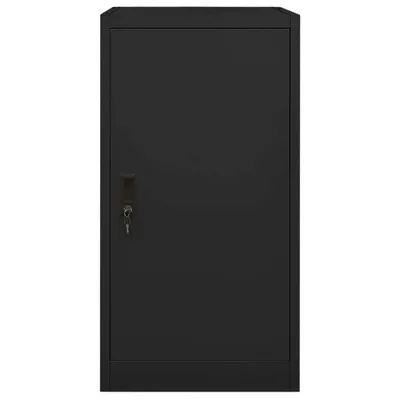 Produktbild von vidaXL Sattelschrank Schwarz 53x53x105 cm Stahl