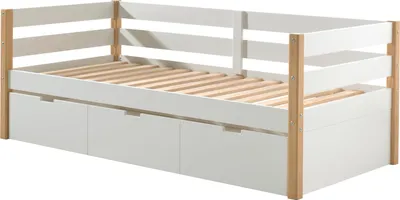 Immagine prodotto di FURNLUX Letto singolo per bambini Margrit Beige 90x200cm / Colore principale: Beige / Dimensioni: 99 x 212 x 77 cm