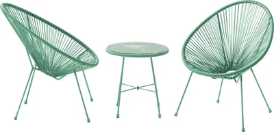 Produktbild von home24 Sitzgruppe - 3-teilig - Stahl / Polyrattan