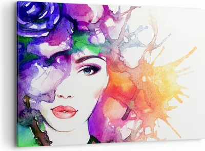 Produktbild von Bild auf Leinwand - Leinwandbild - Frau Abstraktion - 100x70cm - Wand Bild - Wanddeko - Wandbilder - Leinwanddruck - Bilder - Kunstdruck - Wanddekoration - Leinwand bilder - Wandkunst - AA100x70-3689