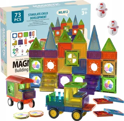 Zdjęcie produktu dla KLOCKI MAGNETYCZNE 3D MAGNETIC 73el Edukacja Panel