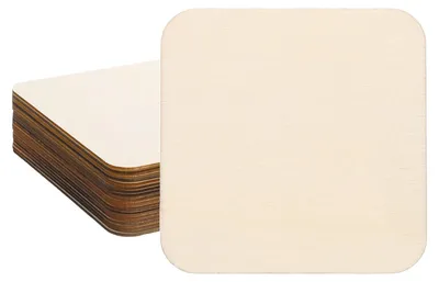 20er-Pack 180 mm Holzstücke, unbehandelt, quadratisch, für Bastelprojekte