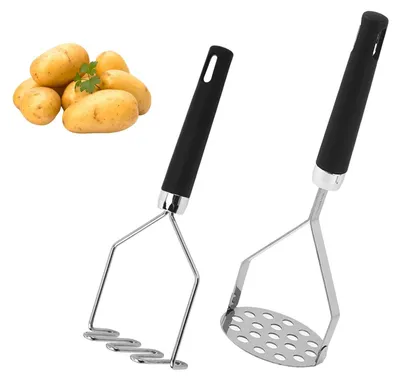Productafbeelding van Roestvrij Stalen Aardappelstamper met Ergonomische Handgreep