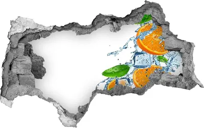 Produktbild von Selbstklebender Loch-3D-Aufkleber 95x73 cm Orangen