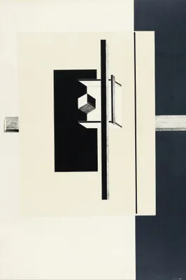 Obrázek produktu pro El Lissitzky umělecký tisk - Proun, 1. list Kestnerova portfolia 5, 1923 (120 x 80 cm)