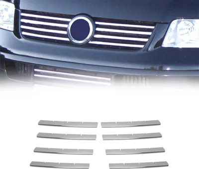 Image de Moulure de Grille de Calandre pour VW Transporter T5 2003-2009 en Acier 8Pcs