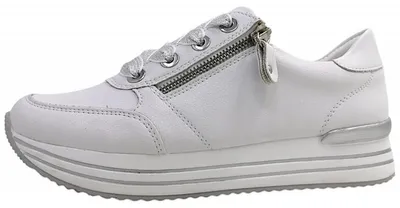 Produktbild von Remonte Damen Sneaker mit Plateausohle in Weite G & Reißverschluss D1302, Größe:40 EU, Farbe:Weiß