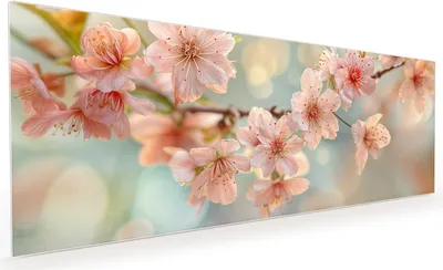 Produktbild von Küchenrückwand Spritzschutz Glas mit Motiv Kirschblütenzauber 40 x 40 cm