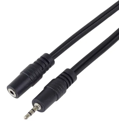 Obrázok produktu pre Goobay 50458, 2.5mm, Samec, 2.5mm, Samica, 2 m, Čierna