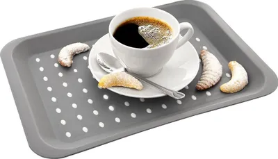 Immagine prodotto di Vassoio da cucina rettangolare in materiale grigio antiscivolo di alta qualità