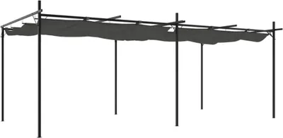 Produktbild von vidaXL Pergola mit Schiebedach Anthrazit 589x292x230 cm