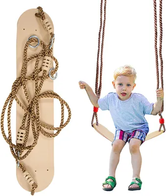 Productafbeelding van Kinderen Schommelzitje - Schommelstoel Buiten - Buiten Spelen - EVA Antislip Zitting - 60 cm Breed - Willekeurige Kleur