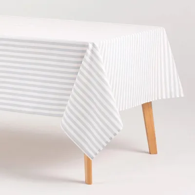 Zdjęcie produktu dla GAMUSI Ścierka stołowa w kratkę Vichy, odporna na plamy (140x300 cm) – Wodoodporna serwetka stołowa wykonana z mieszanki bawełny i poliestru, łatwa do czyszczenia