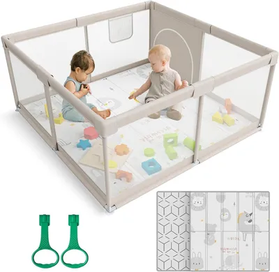Productafbeelding van Speelpen Baby - Babybox - Speelruimte - Speelpark - Babyspeelplek - Ruime Afmetingen 119,5 x 119,4 cm