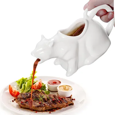 Productafbeelding van Sauskan, porselein, katvorm, 250 ml, melkkannetje, voor de keuken