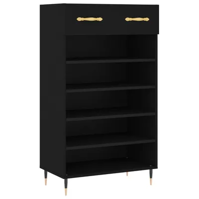 Immagine prodotto di vidaXL Scarpiera nera 60x35x105 cm Materiale a base di legno