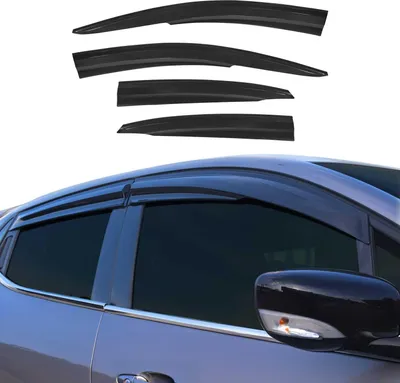 Image de Déflecteurs De Vent Pluie D'air pour Ford Focus MK2 Berline 2004-2010 Noir