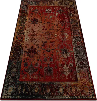 Zdjęcie produktu dla Dywan wełniany POLONIA BODRUM Ornament, ramka rubin czerwony 170x235 cm
