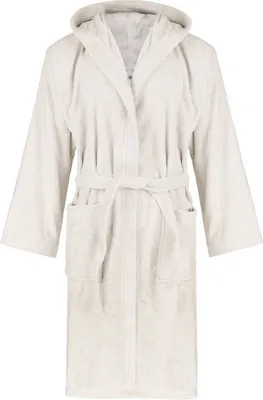 ETÉREA® Bademantel Damen & Herren flauschig aus Kuschelfleece [MIT KAPUZE] - Livie Sauna Bademantel 100% Baumwolle - Bathrobe Women - Saunamantel Uni, weich & trocknet schnell - Weiss Größen M