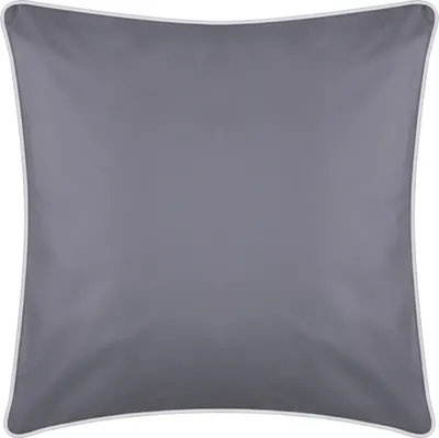 Obrázek produktu pro Bestlivings Venkovní polštář s lemováním (45 x 45 cm) Tmavě šedý Dekorační zahradní polštář - Zip - Odpuzuje vodu a nečistoty - Snímatelný potah polštáře