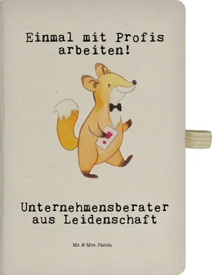 Produktbild von Mr. & Mrs. Panda Tagebuch Unternehmensberater Leidenschaft - Transparent - Geschenk, skizzenbuch a4, notizbuch, Journal, Adressbuch