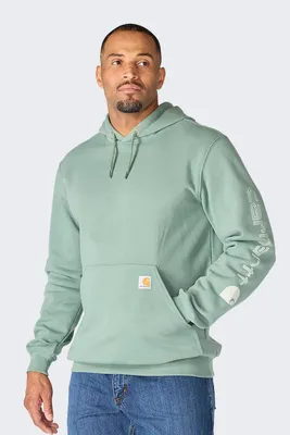Productafbeelding van Carhartt Iconic K288 logo sweater, kleur: groen slate