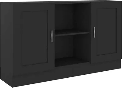 Produktbild von vidaXL Sideboard Schwarz 120x30,5x70 cm Holzwerkstoff