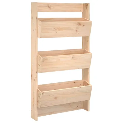 Zdjęcie produktu dla vidaXL Sadzarka ścienna z 3 przegrodami 60x18,5x110 cm z litego drewna sosnowego