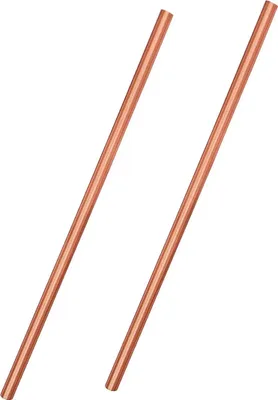 Produktbild von 2x Wiederverwendbare 17cm Kupfer Strohhalme - Umweltfreundlich & Stilvoll
